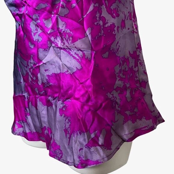 CABI FIT TO BE TIED Whimsigoth Purple Sleeveless Fairy Top 100% Silk Shirt XS - Picture 7 of 16